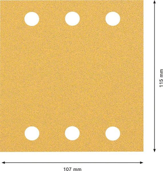 2608900892 - KIT 10 FOGLI BOSCH 115mm X 107mm P.80 , EXPERT for LEGNO+VERNICE