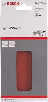 2608605290 - Set 10 fogli abrasivi C430, P120,80mmx166mm, EXPER for LEGNO+VERNICE