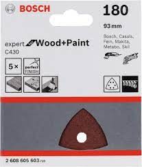 2608605603 - Carta abrasiva C430 ,confezione da 5pz, P180 , EXPERT for LEGNO+VERNICE, 93mm