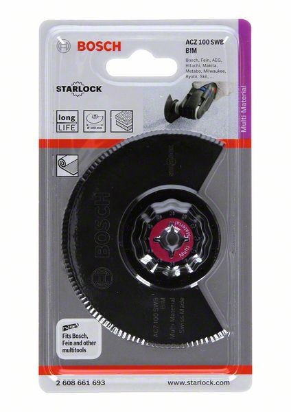 2608661693 - Lama segmentata per Multifunzione ,BIM con rettifica ondulata ACZ 100 SWB 100 mm, MULTIMATERiALE