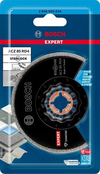 2608900034 - Lama per Multimateriale , ACZ85RD4 , EXPERT for MATERIALI ABRASIVI, D.85mm