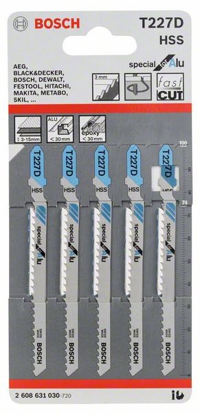 2608631030 - Set 5 lame per seghetto alternativo T 227 D Special for Alu