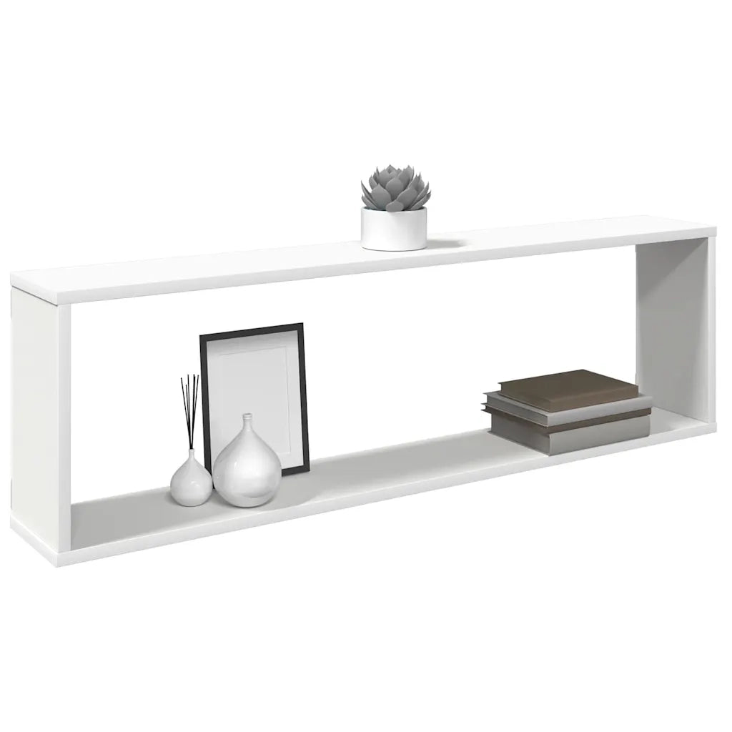 Mensole Parete a Cubo 2 pz Bianco 100x15x30 cm in Multistrato cod mxl 53364