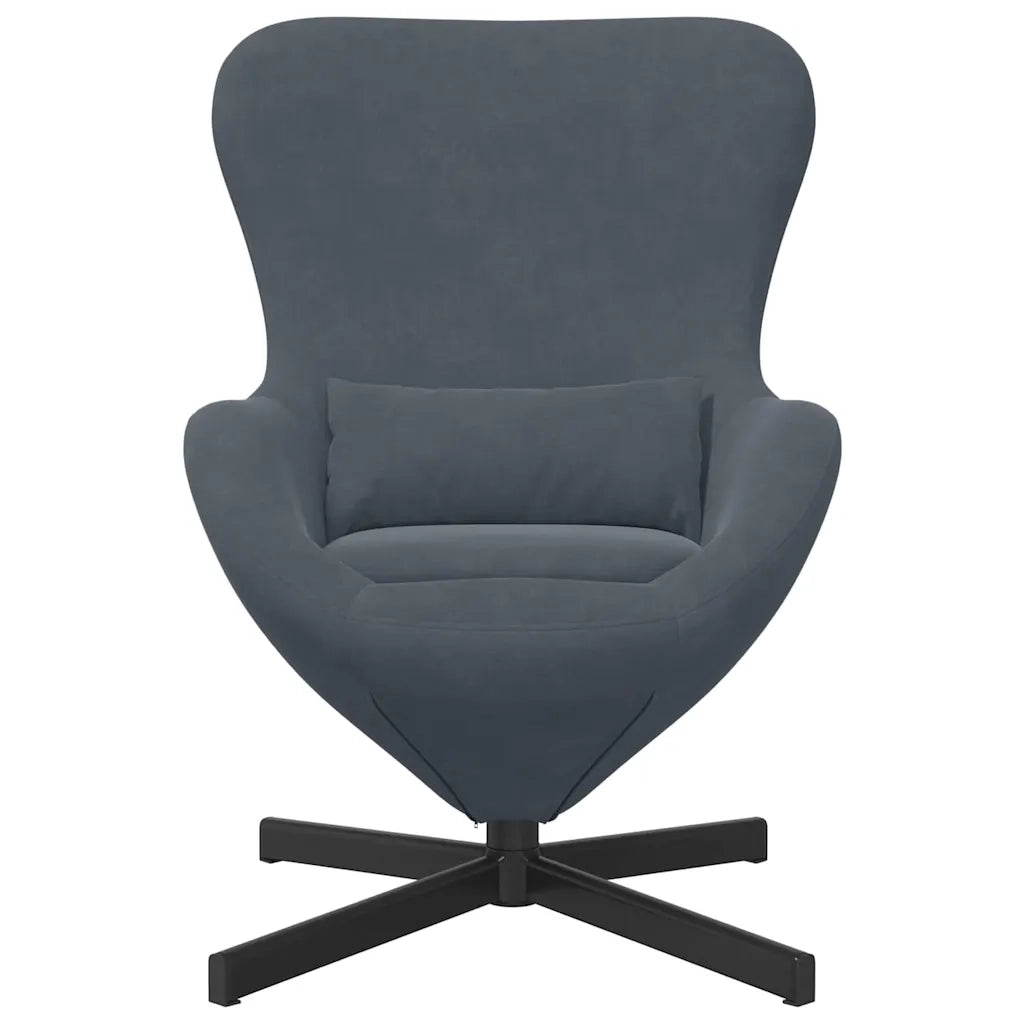 Divano Sedia-Poltrona uovo Grigio scuro 63 x 73 x 90 cm Velluto