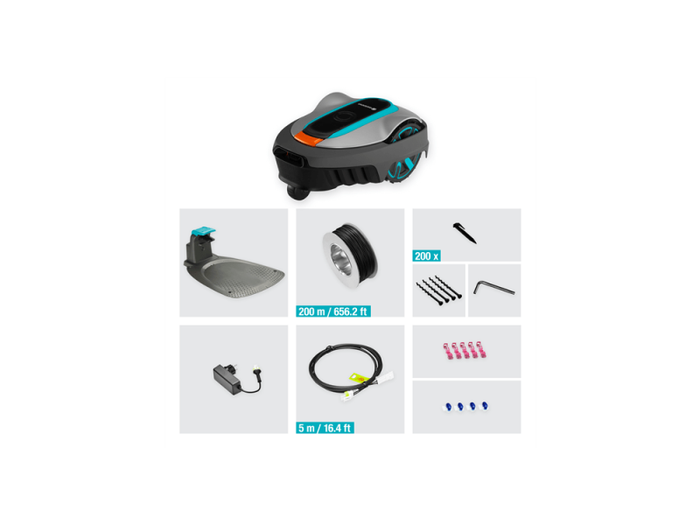 Robot rasaerba Gardena Sileno City 600 sistema Bluetooth per prati di 600mq