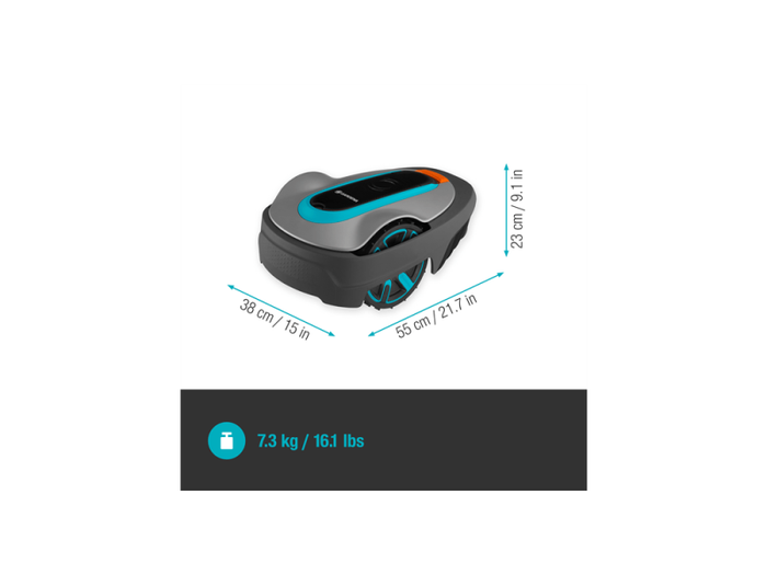 Robot rasaerba Gardena Sileno City 600 sistema Bluethoot per prati di 600mq