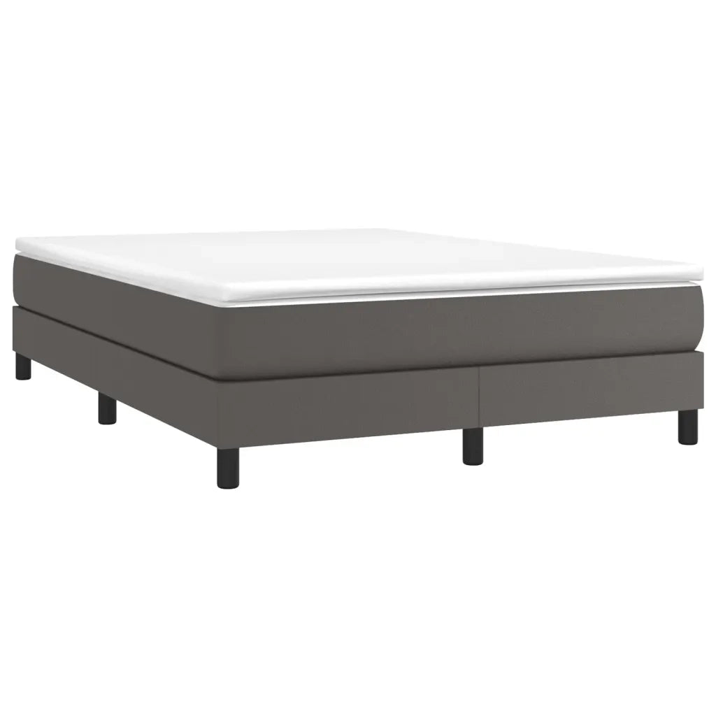 Giroletto a Molle con Materasso Grigio 140x200 cm in Similpelle 3144265