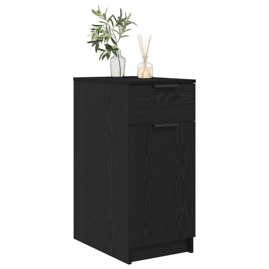 Armadio Scrivania  in Rovere Nero - 33x50x75 cm - Realizzato in Legno Ingegnerizzato