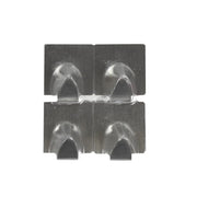 SET 4 GANCI ADESIVI IN ACCIAIO FORMA ASSORTITA 4 CM