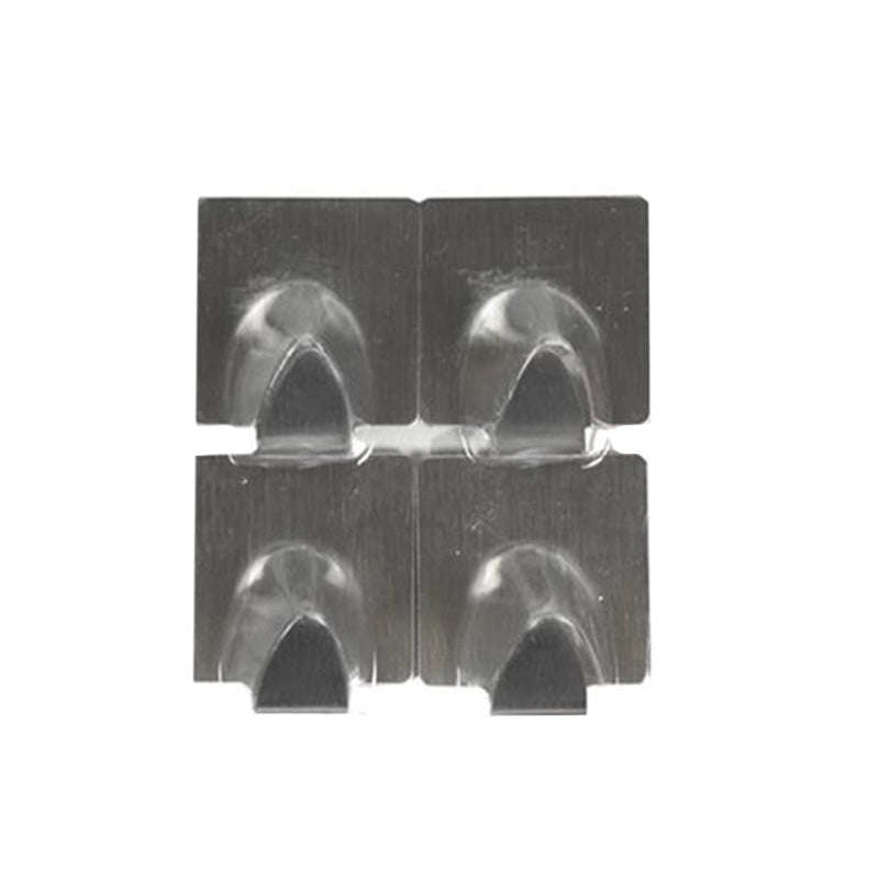 SET 4 GANCI ADESIVI IN ACCIAIO FORMA ASSORTITA 4 CM