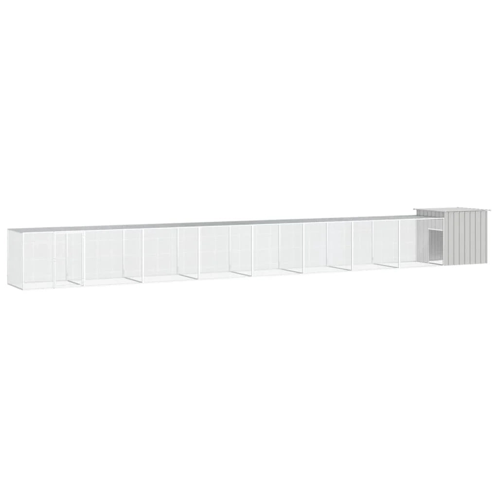 Gabbia per polli 900 x 91 x 100 cm acciaio zincato grigio 02_0041663