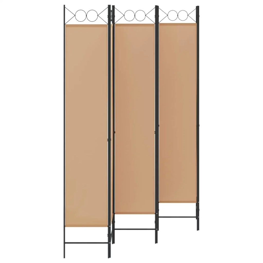 Divisore per Stanza a 6 Pannelli Beige 240 x 220 cm Tessuto 42039206