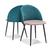 DUNDEE - Set di 2 sedie di design in velluto