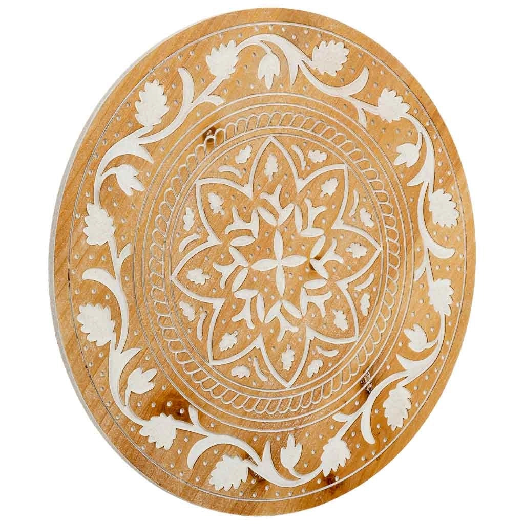 Pannello legno intagliato marrone 40x0.6x40h cm