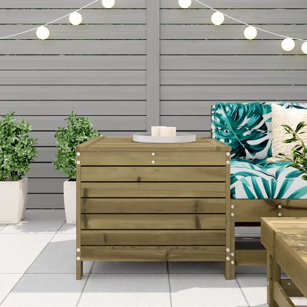 Poggiapiedi da Giardino 62x63,5x53,5cm Legno Impregnato di Pino CFW4663463