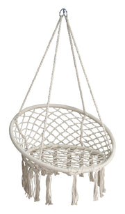 Sedia sospesa a dondolo beige, amaca poltrona sospesa - Bali - SS11BA