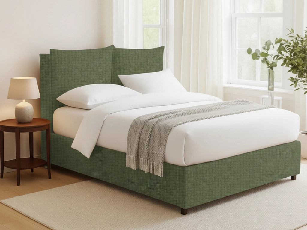 Formby, Letto Matrimoniale Sfoderabile Made in Italy, Verde