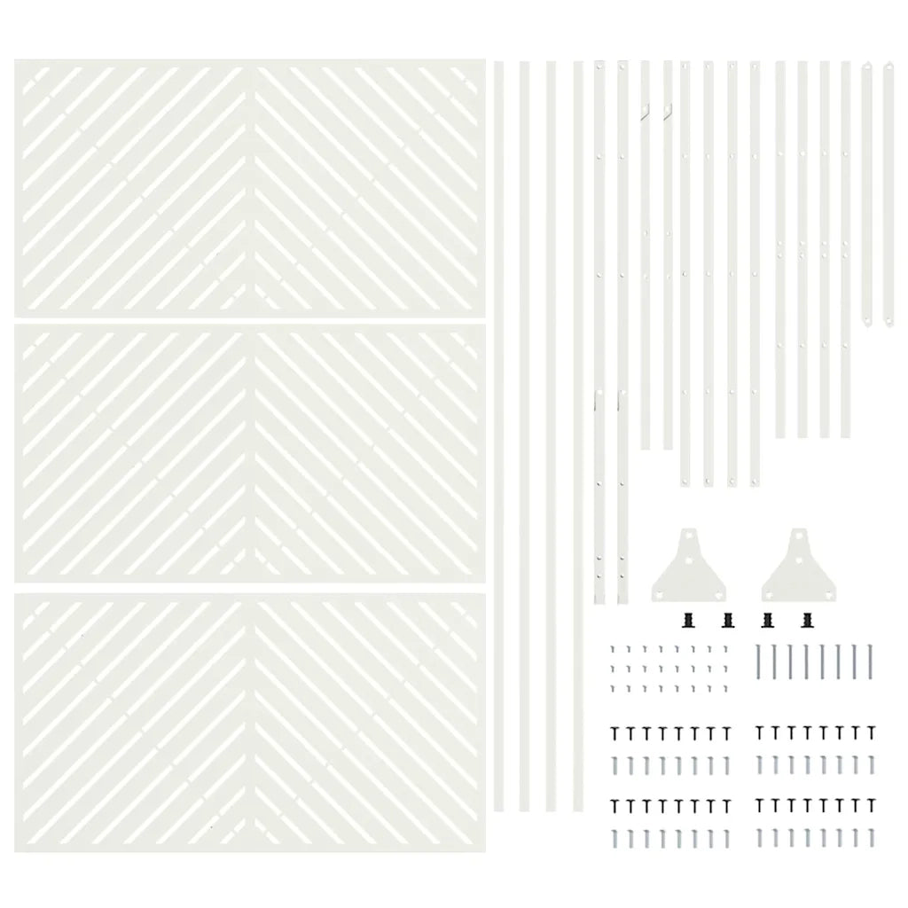 Schermo per Privacy Bianco 100 x 50 x 180 cm Acciaio CFW1015855