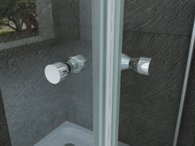 Box doccia in Cristallo 8 mm 2 porte Battenti Trasparente - Misura: 80x90 xh195 