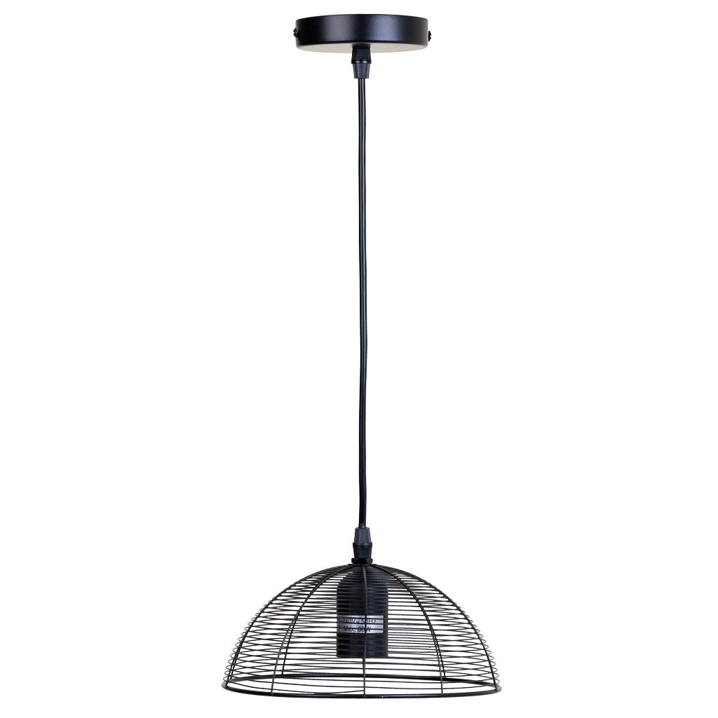 Plafoniera in metallo nero 20x20x95h