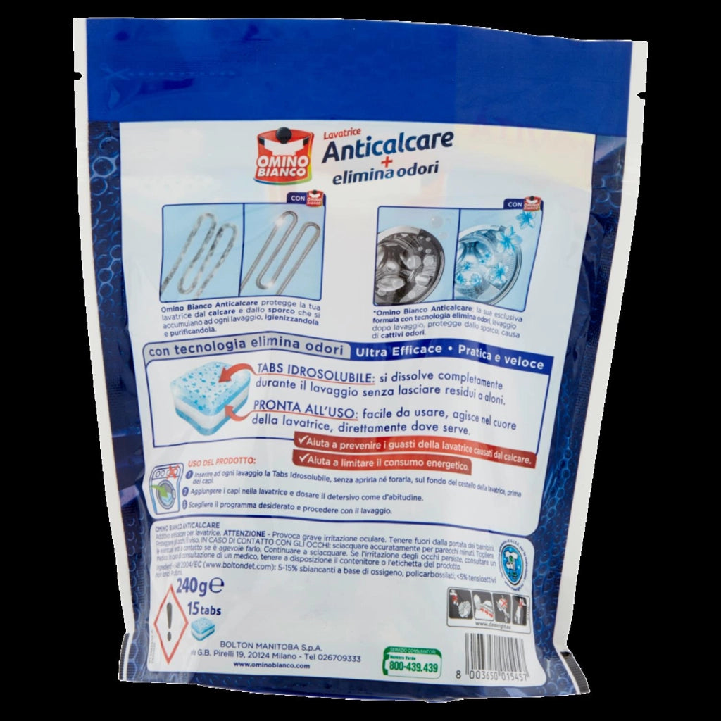 OMINO BIANCO LAVATRICE ANTICALCARE 15 TABS