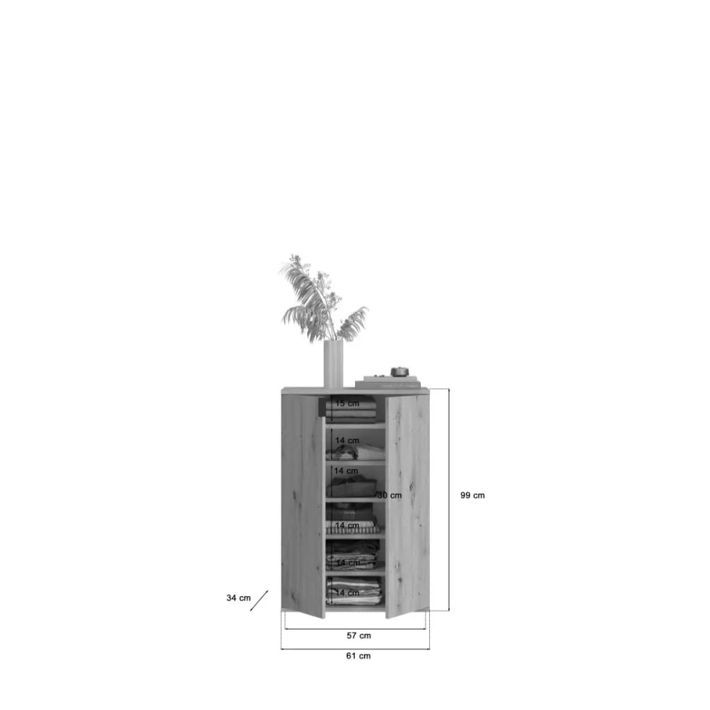 Buffet 4 porte – Rovere chiaro – BODITE