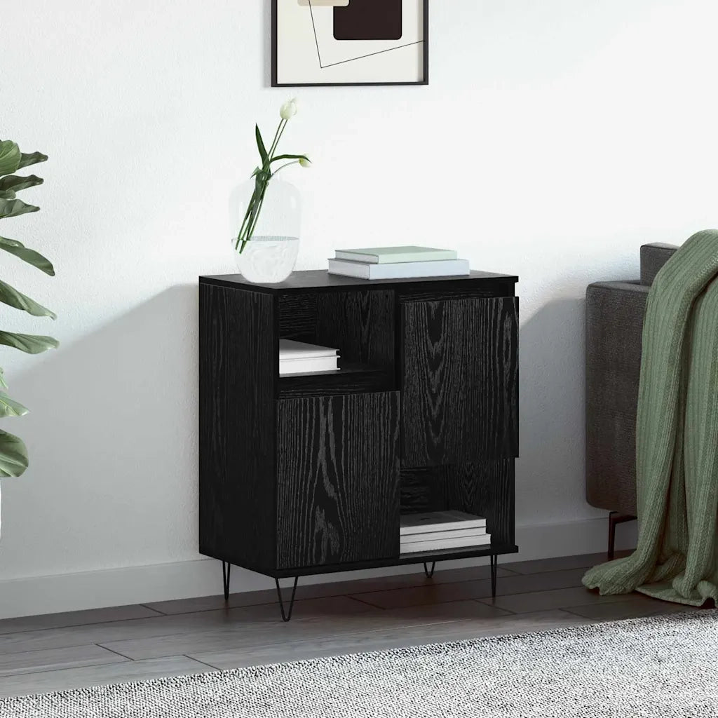 Credenza-Buffet-Armadio da cucina Rovere Nero 60 x 35 x 70 cm 268756