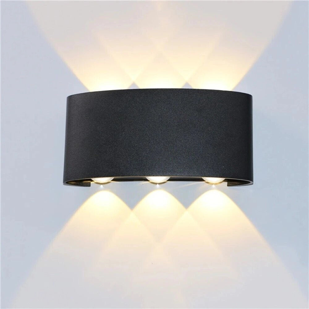 APPLIQUE PLAFONIERA LED 12W FARO FARETTO LAMPADA DA PARETE MURO DOPPIA LUCE 4000K
