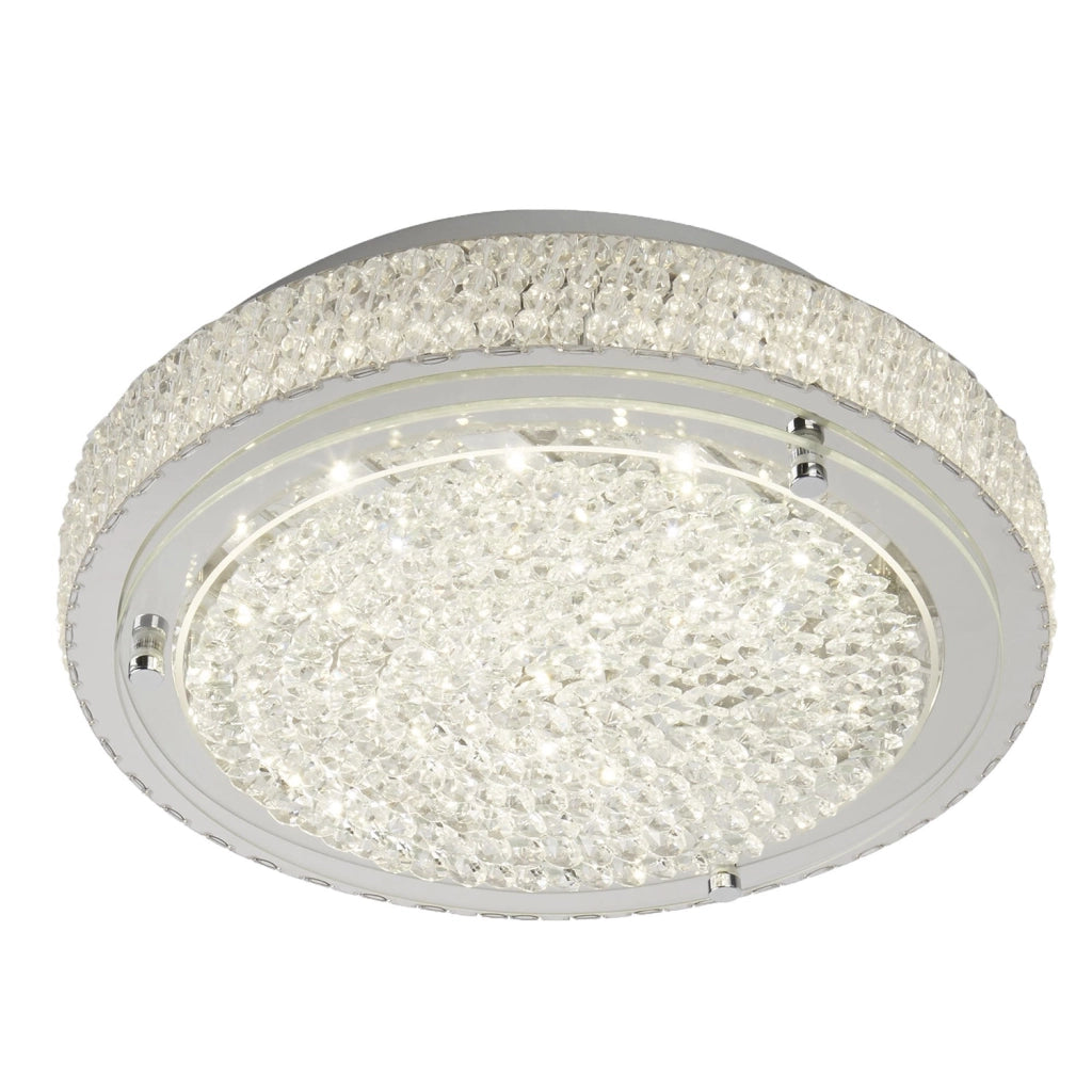 Plafoniera Contemporanea Florida Alluminio Cromo Vetro Led 12W 4000K
