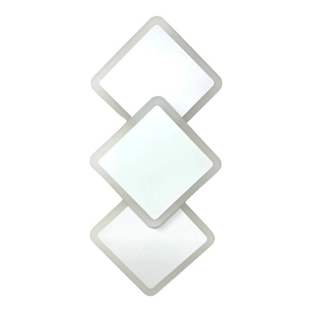 Trade Shop - Applique Moderno Triplo Rombi A Led 14w Da Parete 3 Colorazioni Di Luce Aq31-b3c -