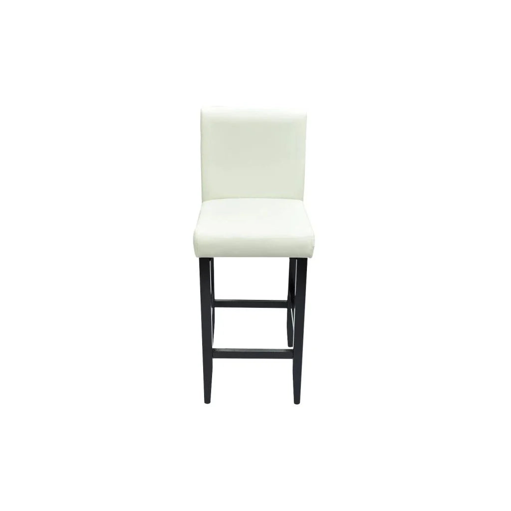 Set di due sgabelli da bar di design sedia con seduta in similpelle bianca 1202178