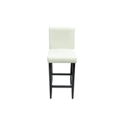Set di due sgabelli da bar di design sedia con seduta in similpelle bianca 1202178