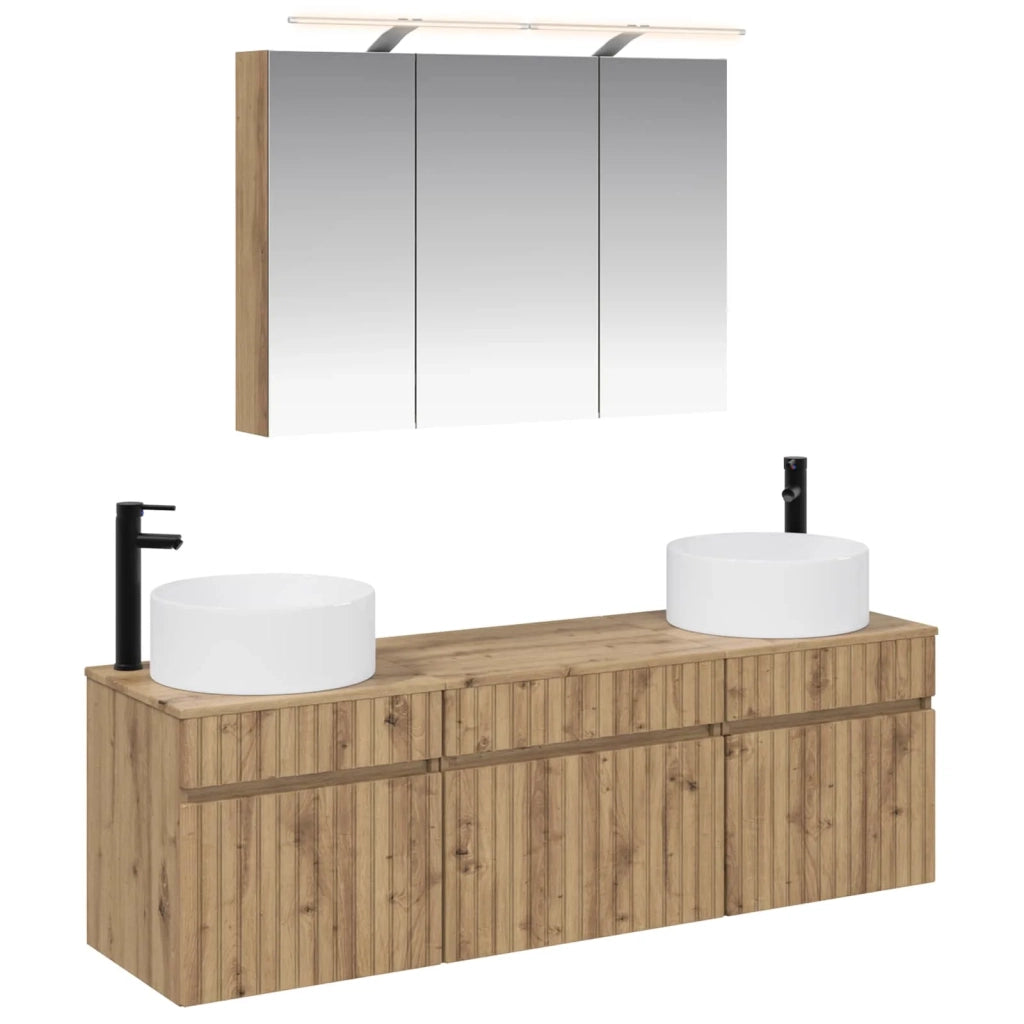 Set di Armadi da Bagno 4 pcs Rovere Artigianale 3406662