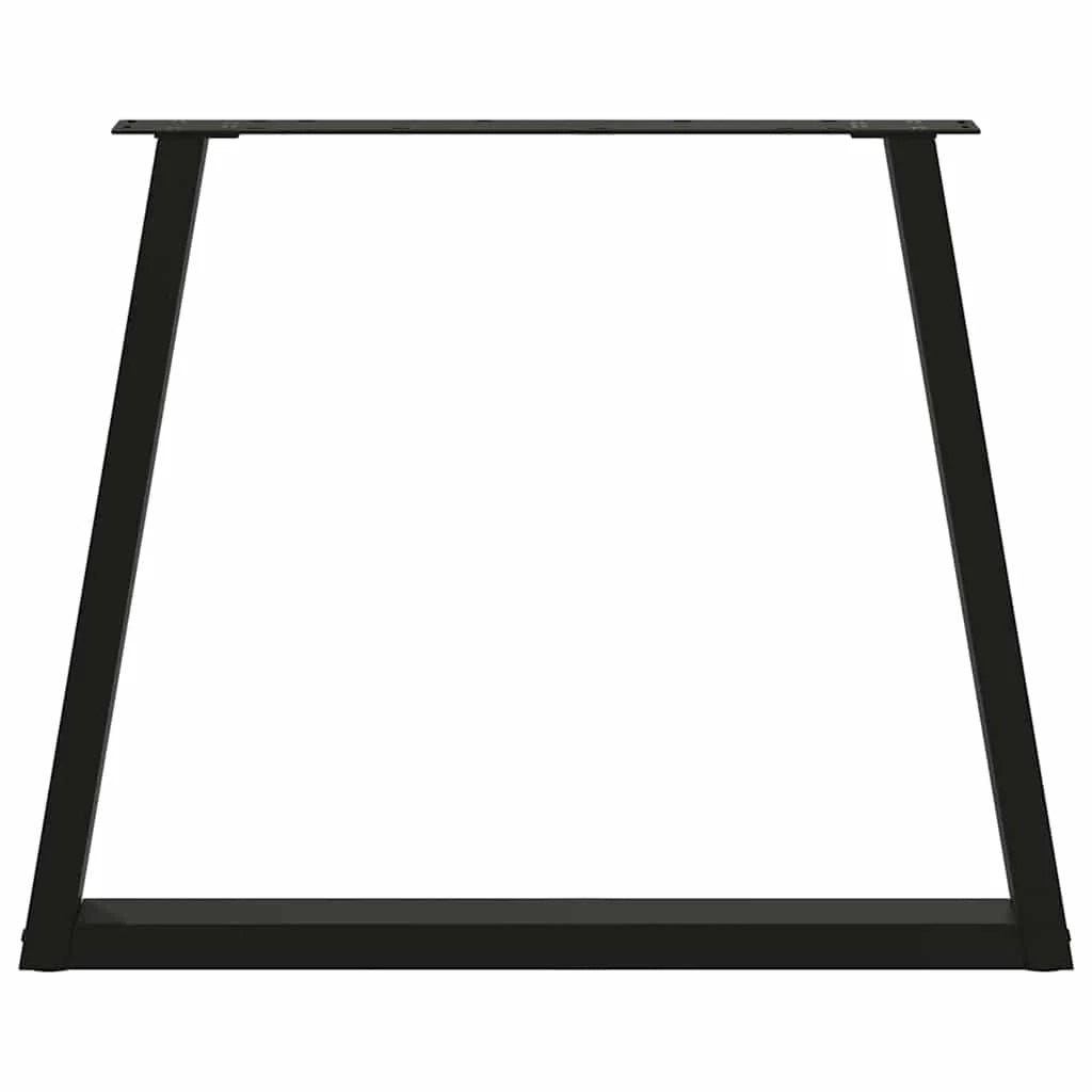 Set di 3 gambe per tavolo da pranzo dal design moderno 70 x 73 cm con piedini regolabili in acciaio nero 02_0056872