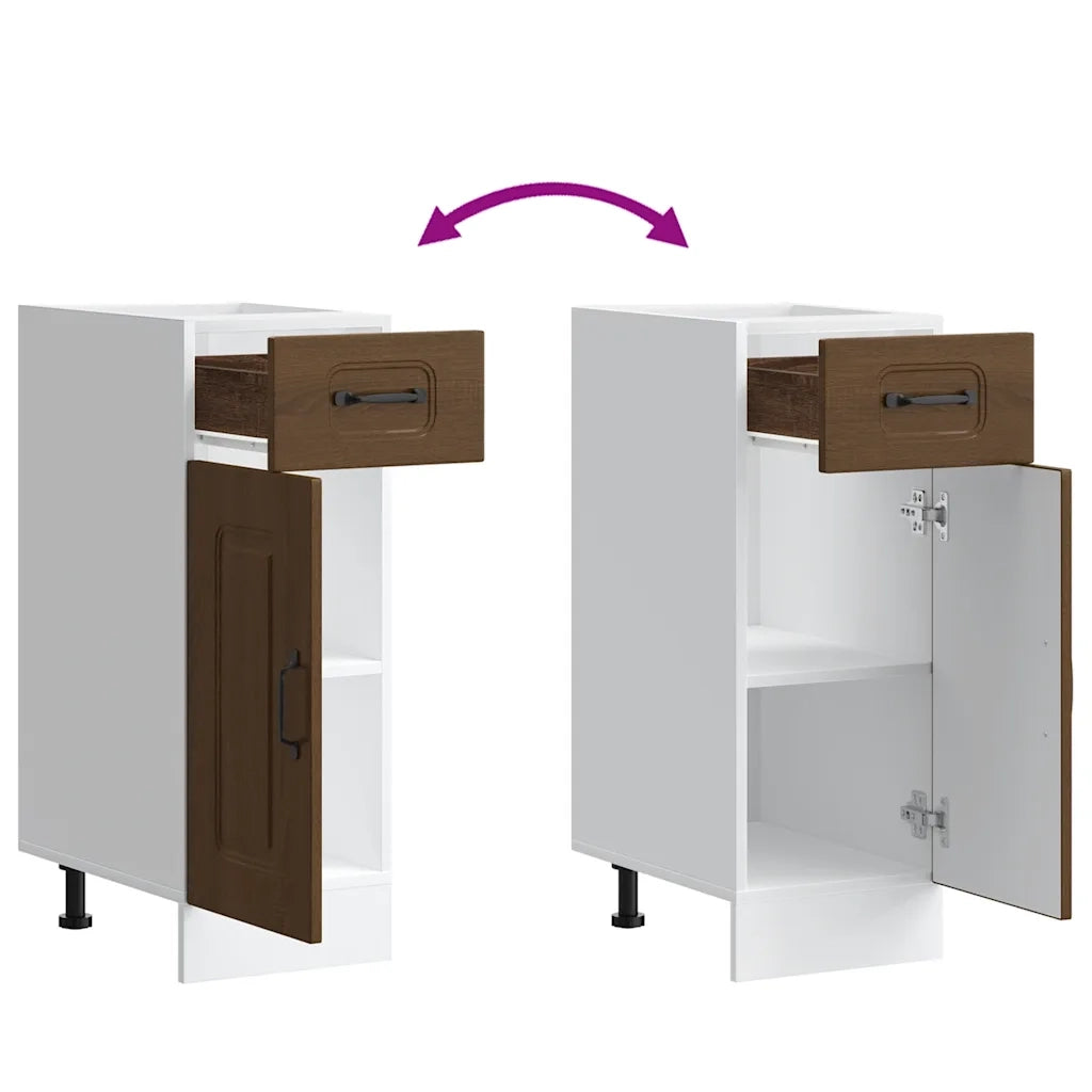 Base da Cucina Kalmar Rovere Marrone in Legno Multistrato