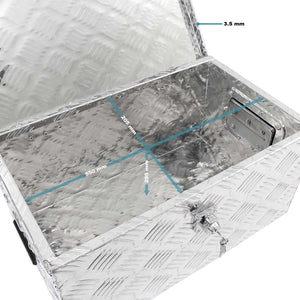 Cassetta porta attrezzi camion in alluminio 60 x 25 x 30 cm Baule sottoscocca