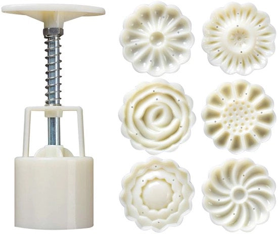 Stampo per biscotti a forma di torta al cielo con fiori, stampo per biscotti a forma di torta al cielo, pistone per biscotti DIY, set 1, 50g