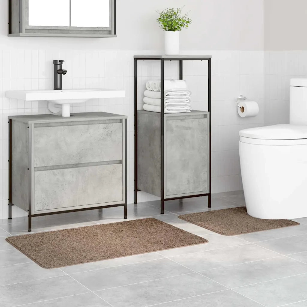 Set di tappetini antiscivolo per il bagno 2 pcs Marrone PP 4019857