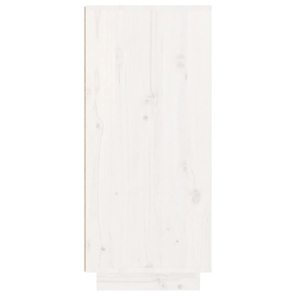 Scarpiera mobiletto portascarpe mobile per ingresso/corridoio/soggiorno 60 x 35 x 80 cm legno massello di pino bianco 02_0021488
