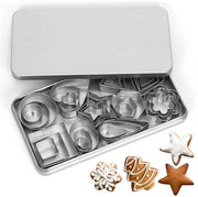 Set di stampi per biscotti in acciaio inossidabile Forme biscotti geometriche per la preparazione DIY decorazioni per torte Piccolo 30 pezzi