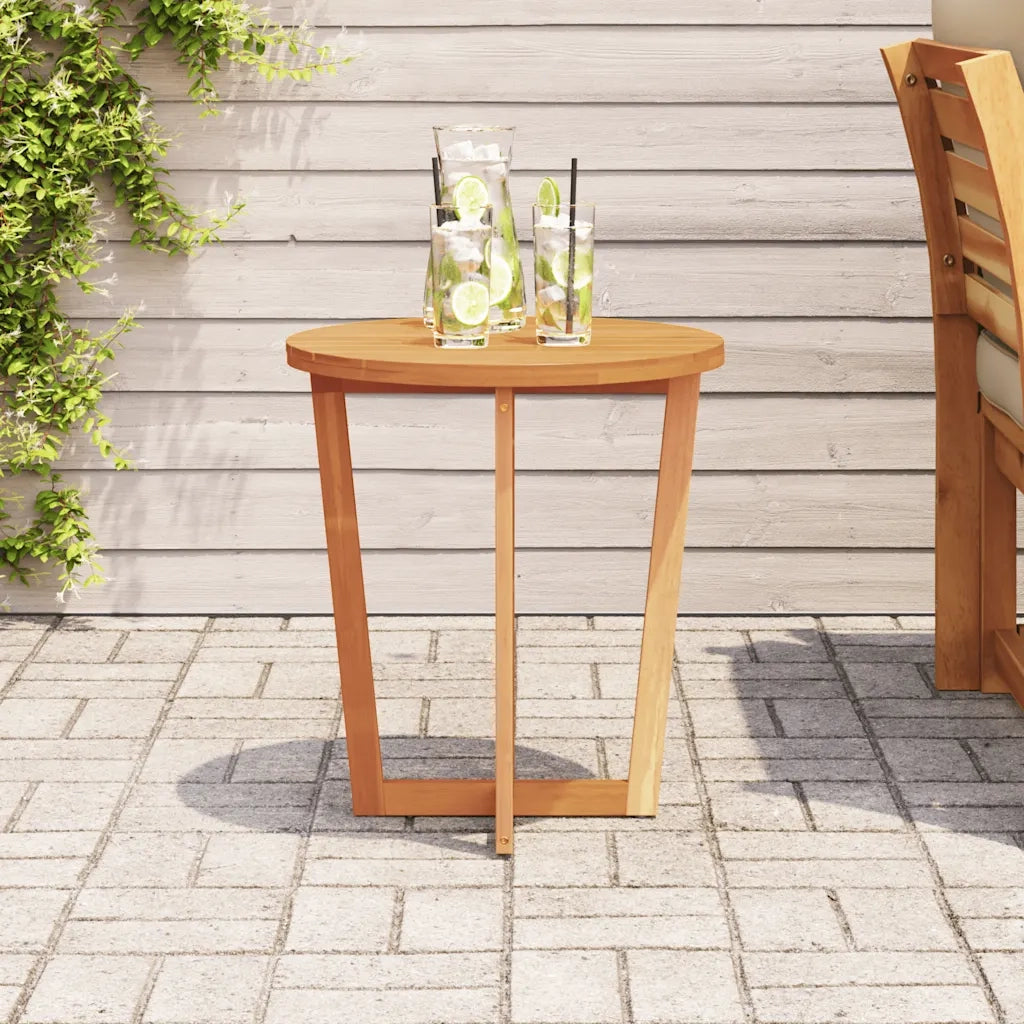 Tavolino da giardino rotondo Ø55x60 cm in Legno Massello di Acacia 4108132