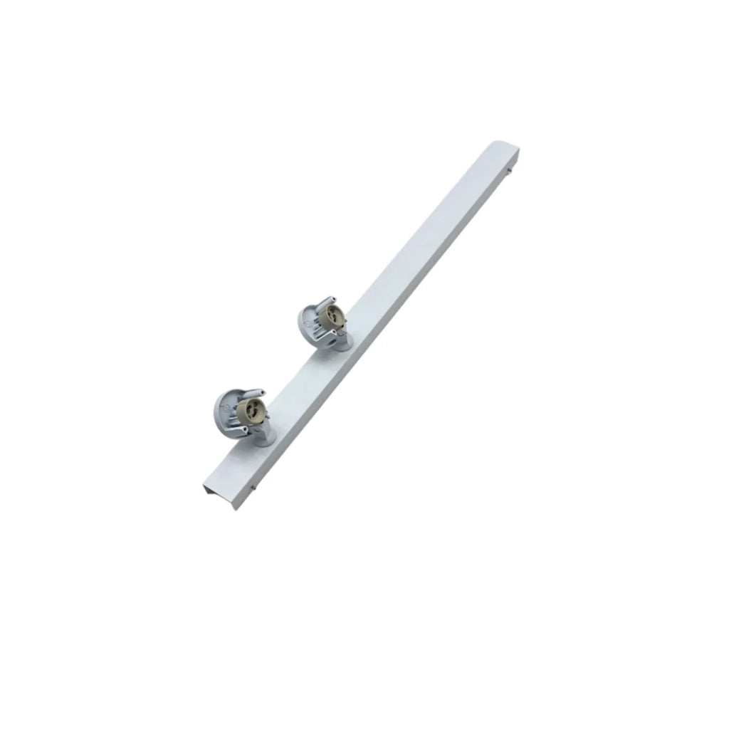 Sistema Modulare Moderno Snodo Faretti Metallo Bianco Opaco 2 Luci Gu10