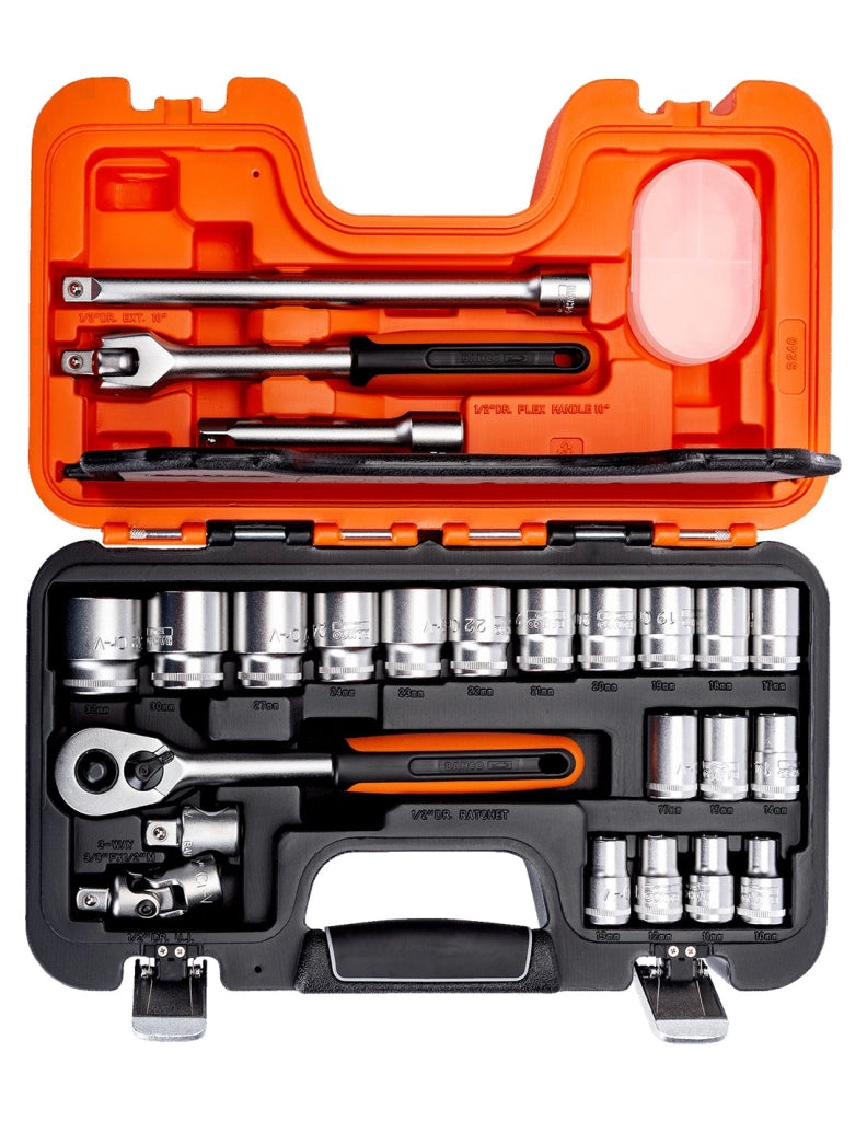 Set di bussole attacco quadro 1/2" BAHCO S240 (24 pezzi)