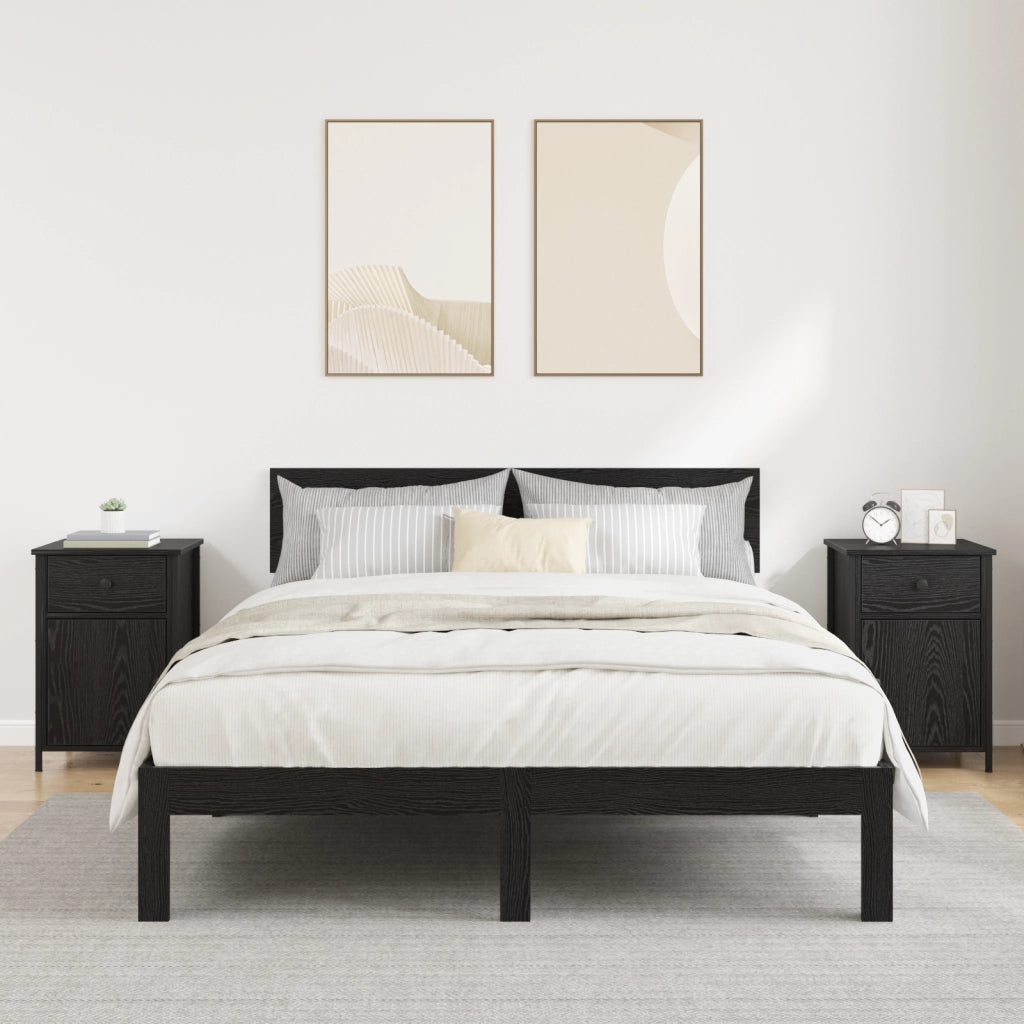 Comodini 2 pcs Rovere Nero 40x42x60 cm Legno ingegnerizzato
