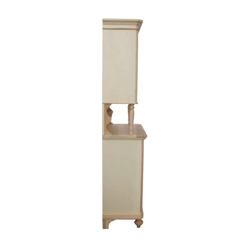 Cristalliera in legno 2 ante arte povera grezza 82x43x205 (1116+1117) - Mobili 2G