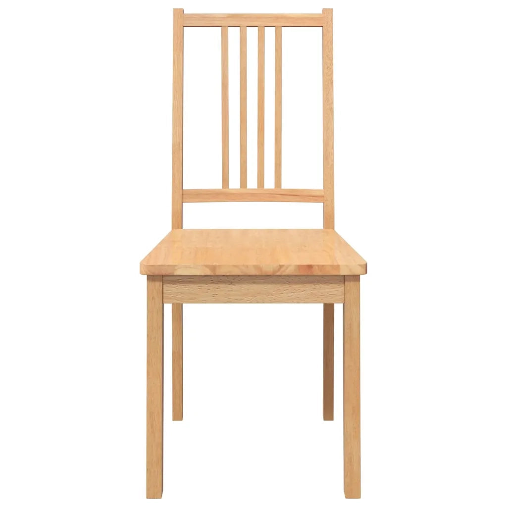 Sedie da Pranzo 2 pz Naturale in Legno Massello di Hevea 4102398