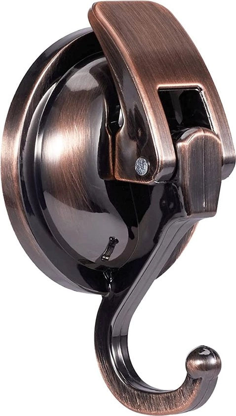 4 pacchi di ganci di fissaggio, ganci di fissaggio a vuoto, forze di spinta potenti, ganci di fissaggio rimovibili, ganci di fissaggio pesanti per appendiabiti in cucina, bagno e soggiorno con carico massimo di 5 kg - bronzo