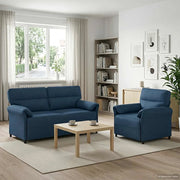 Set di divani 2 pz Blu Tessuto 3424865