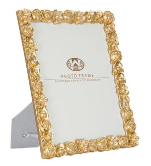 Cornice Mixy 24,5x2,3x29,5 cm in Poliresina e Vetro Oro