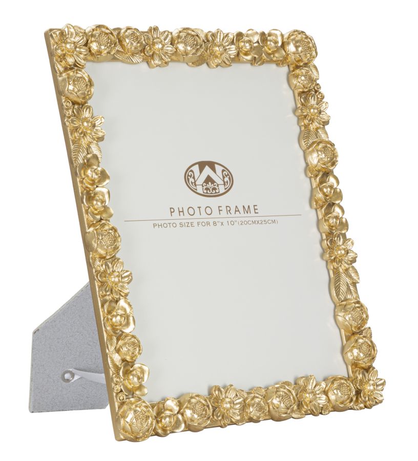 Cornice Mixy 24,5x2,3x29,5 cm in Poliresina e Vetro Oro